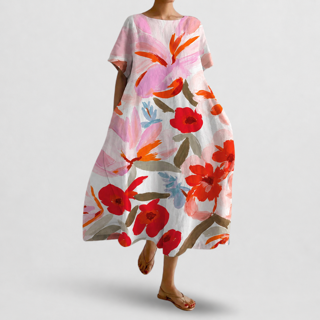 Sandy | Oversized Vintage-Kleid mit Blumenmuster