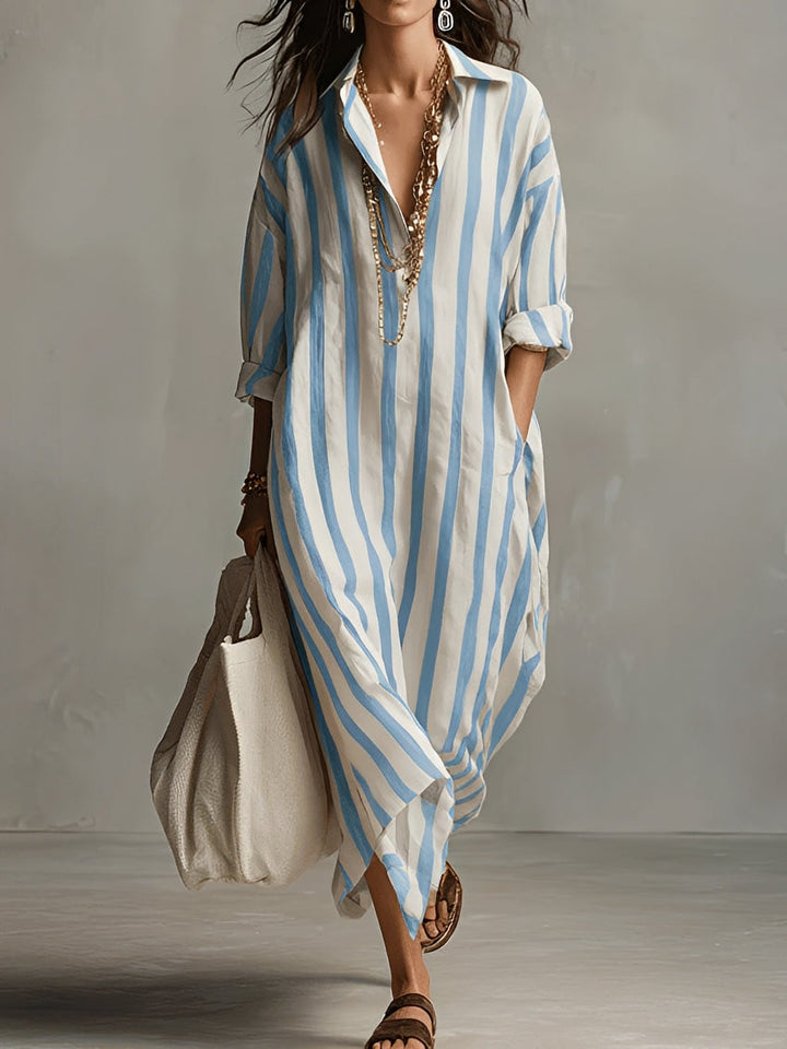Carla | Lässiges Oversized-Hemdblusenkleid