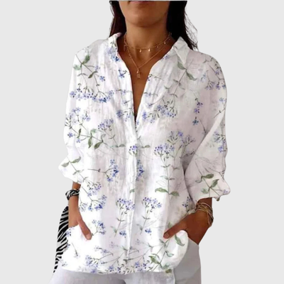Leichte und farbenfrohe Druckbluse