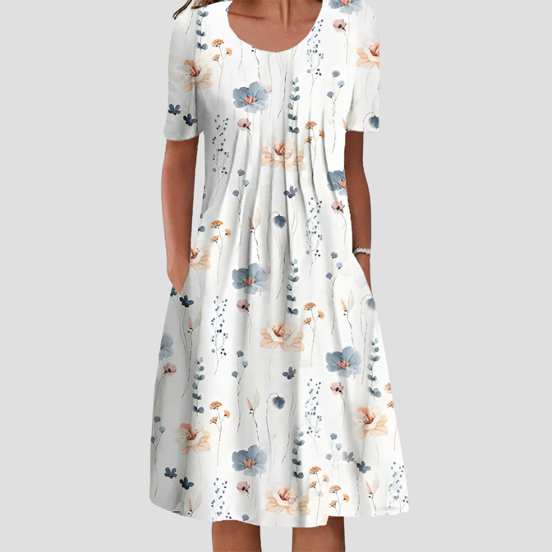 Noemi | Bequemes klassisches Blumenkleid