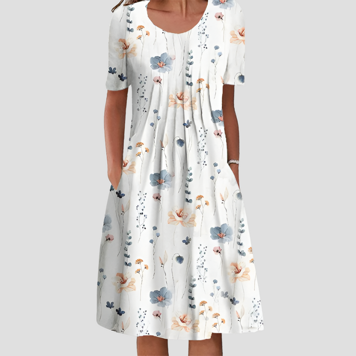 Noemi | Bequemes klassisches Blumenkleid