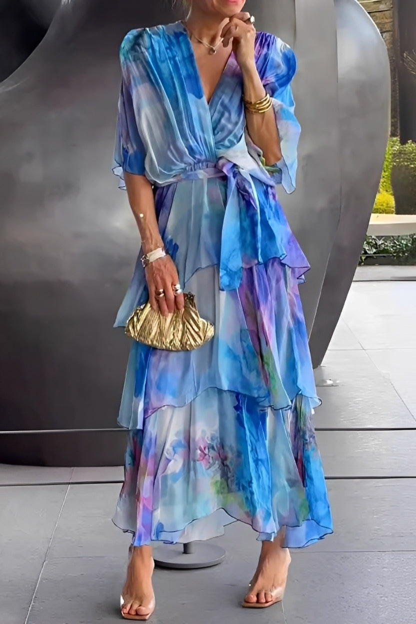 Jane │ Fließendes Kleid mit V-Ausschnitt