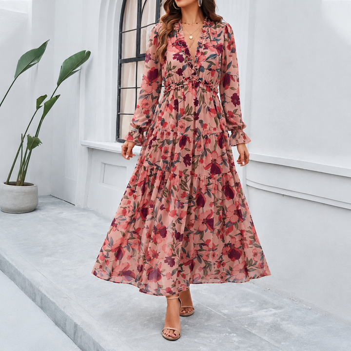 Shiela | Elegantes Kleid mit Blumenmuster