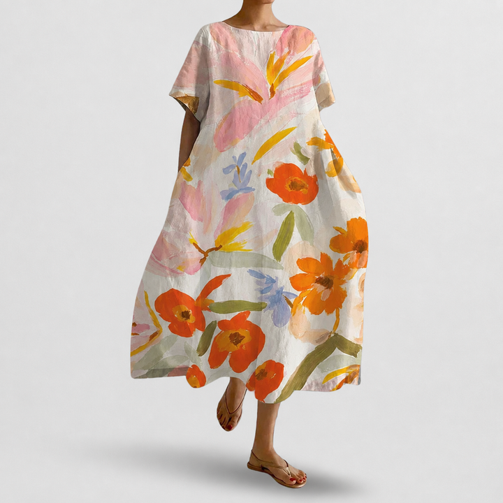 Sandy | Oversized Vintage-Kleid mit Blumenmuster
