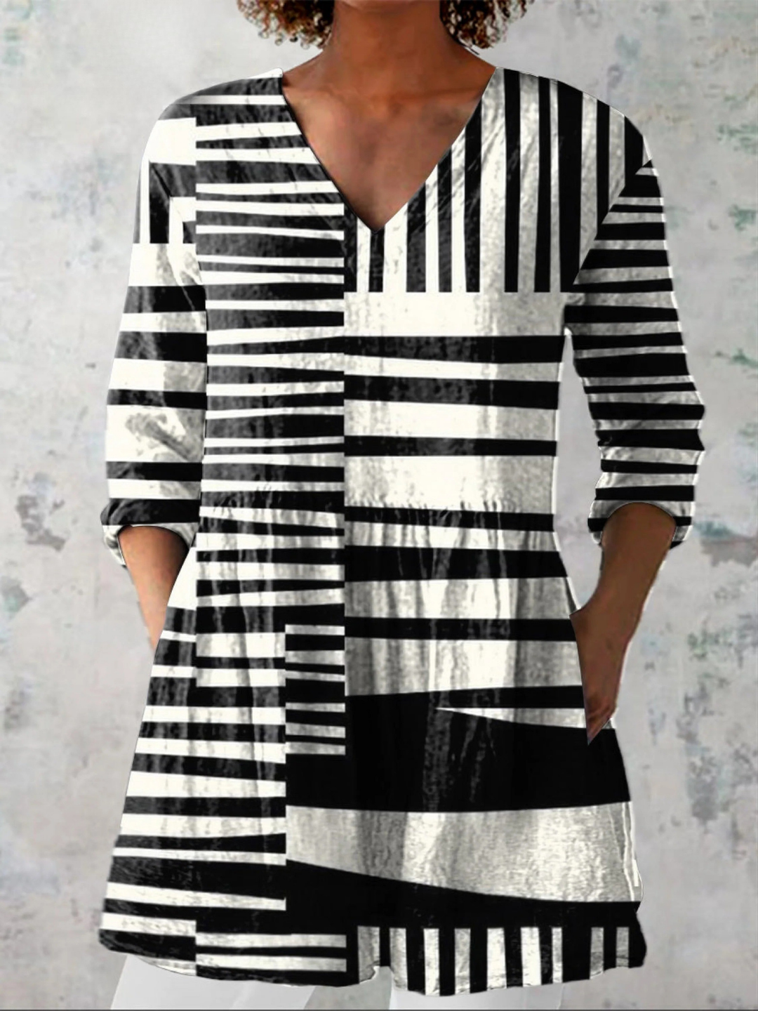 Sophie | Lange Bluse mit V-Ausschnitt