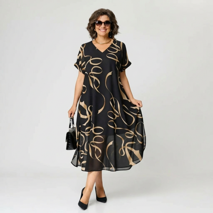 Elena | Zeitloses Elegantes Swirl-Kleid