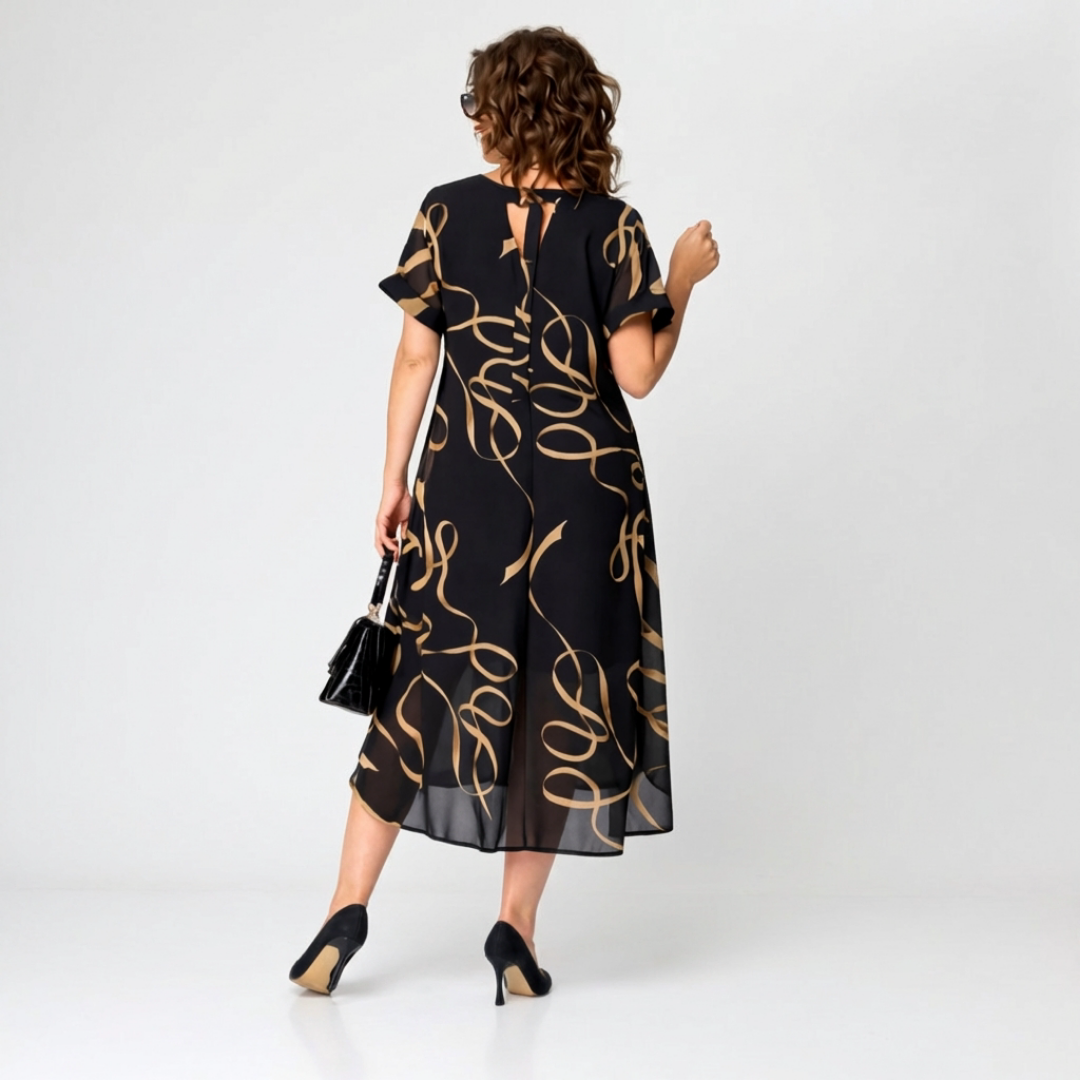 Elena | Zeitloses Elegantes Swirl-Kleid