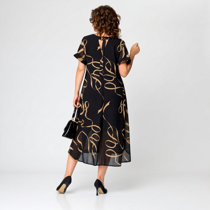Elena | Zeitloses Elegantes Swirl-Kleid