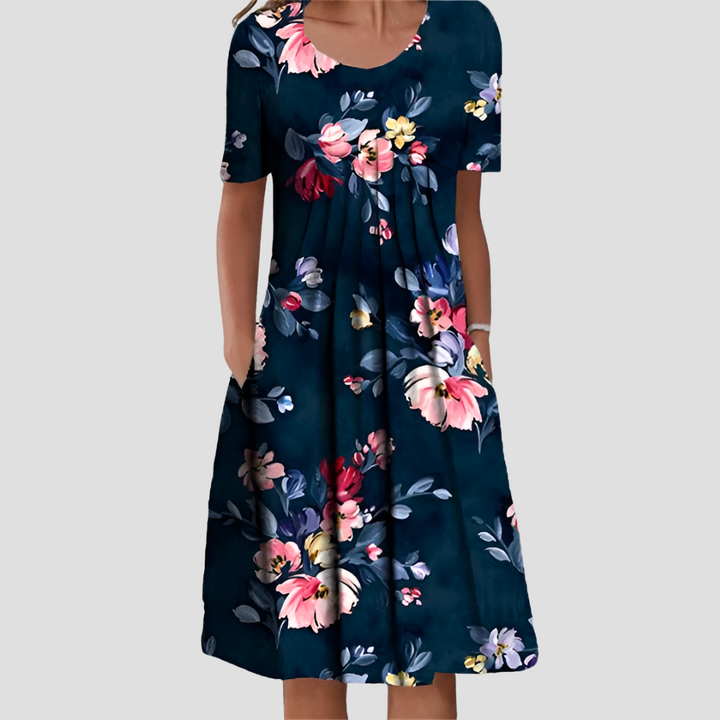 Noemi | Bequemes klassisches Blumenkleid