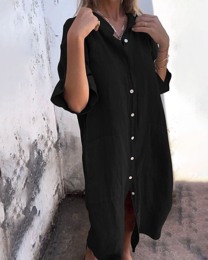 Cara | Gemütliches Hemdblusenkleid