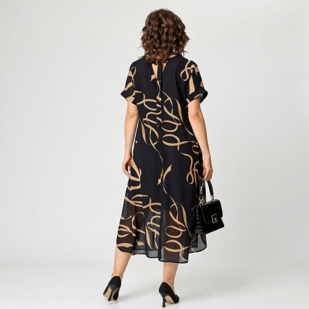 Elena | Zeitloses Elegantes Swirl-Kleid