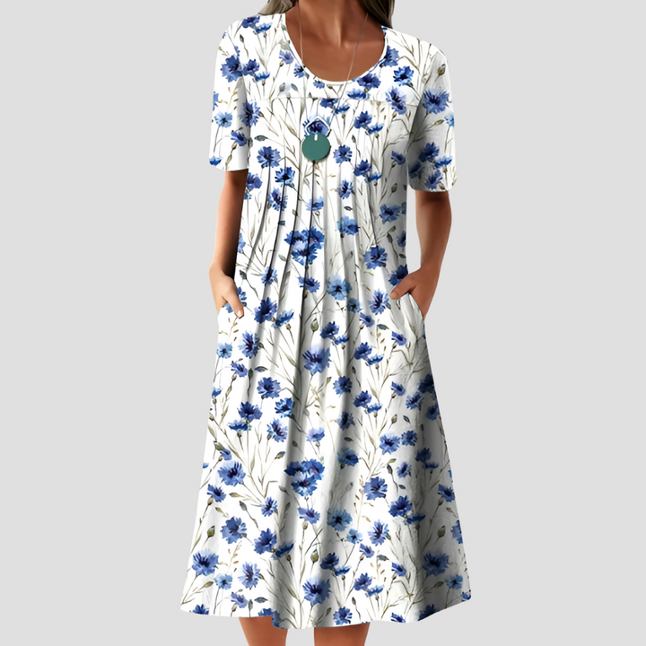 Noemi | Bequemes klassisches Blumenkleid