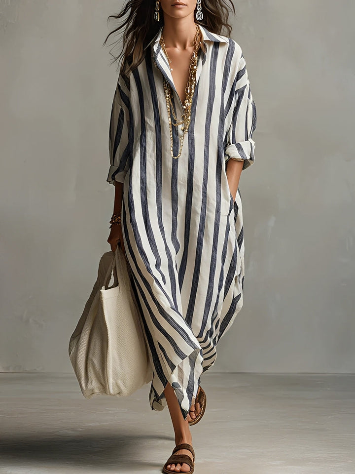 Carla | Lässiges Oversized-Hemdblusenkleid