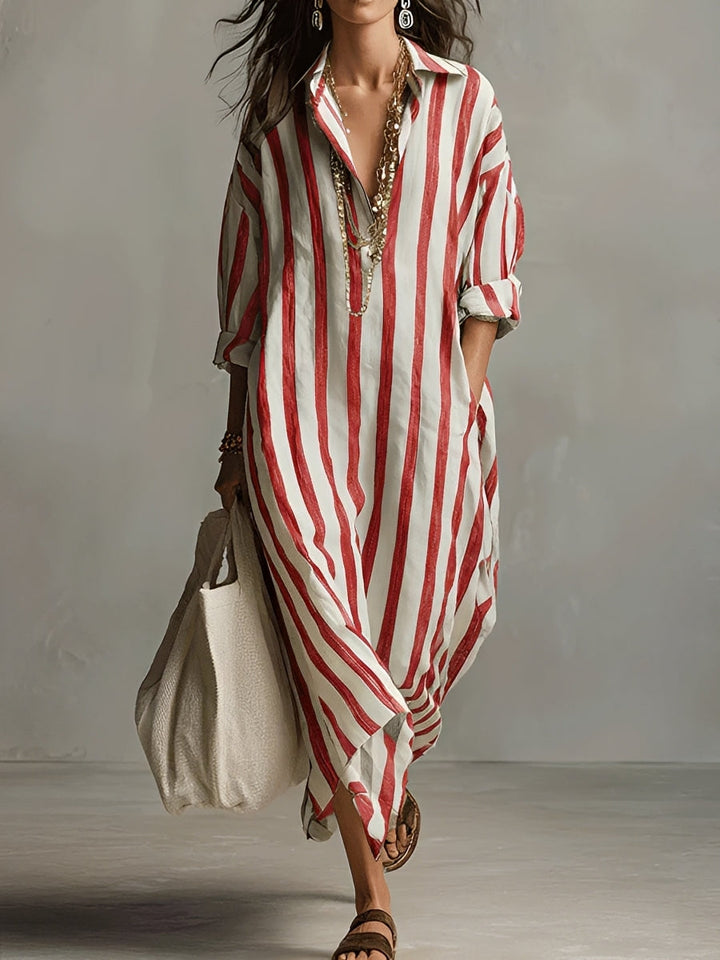Carla | Lässiges Oversized-Hemdblusenkleid