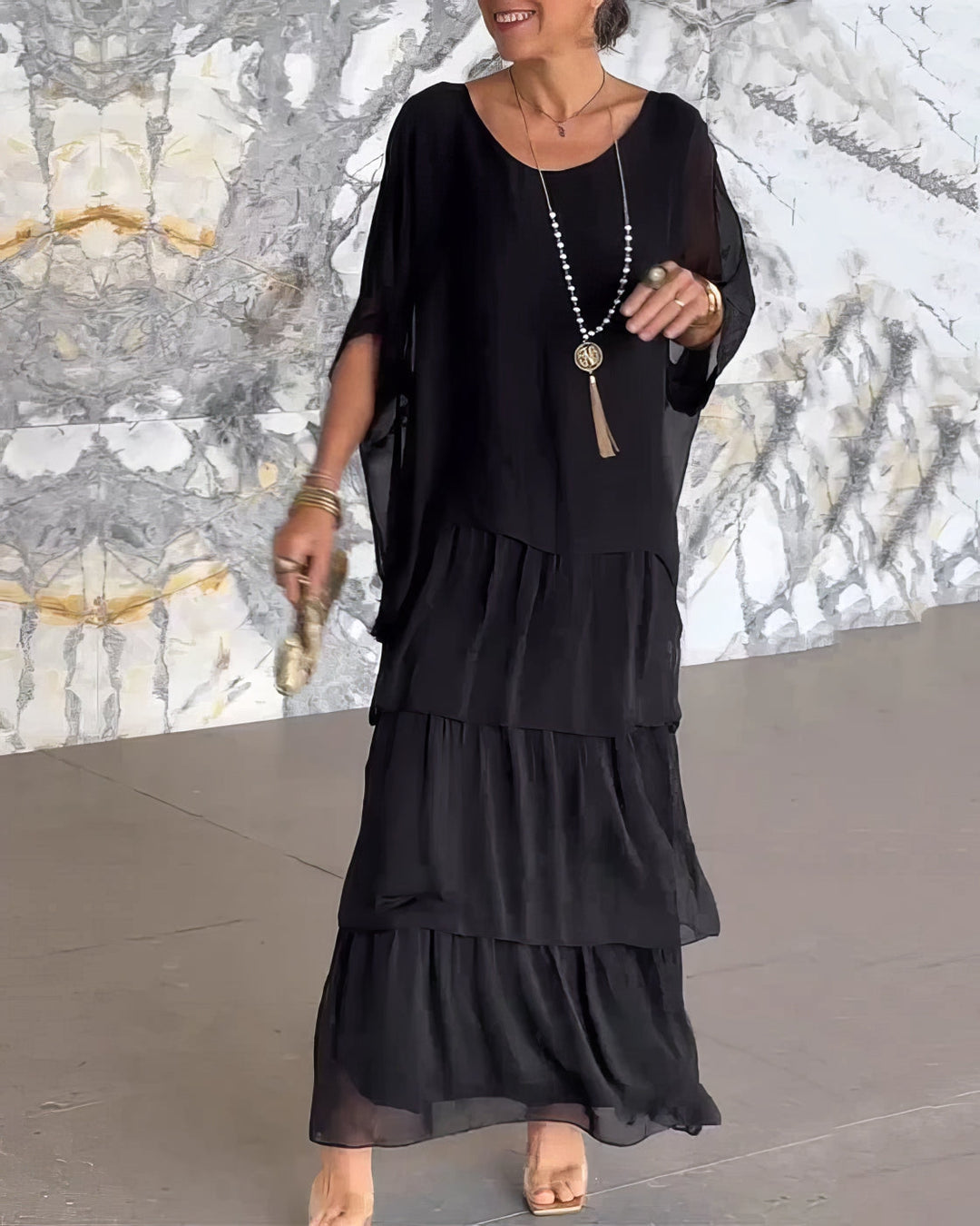 Vittoria | Göttliches Rüschen Maxikleid