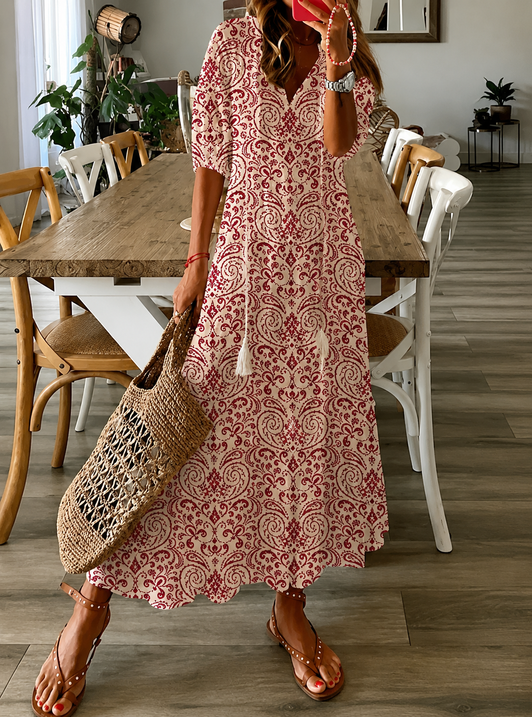 LUNA | BOHO MIDI-KLEID FÜR EINEN UNGEZWUNGENEN LOOK