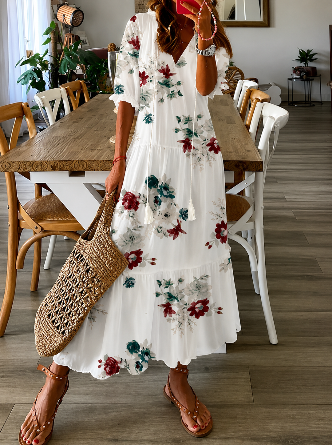 LUNA | BOHO MIDI-KLEID FÜR EINEN UNGEZWUNGENEN LOOK