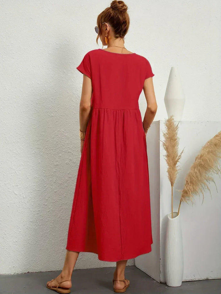 HEIKE | FLIESSENDES MIDIKLEID VON ZEITLOSER ELEGANZ