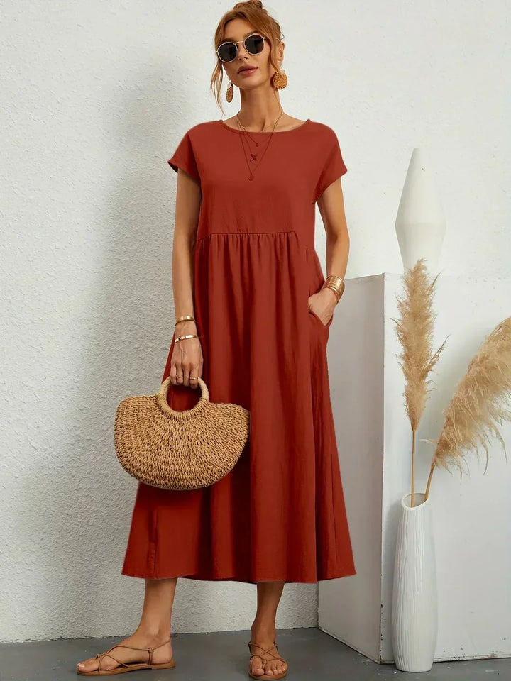 HEIKE | FLIESSENDES MIDIKLEID VON ZEITLOSER ELEGANZ