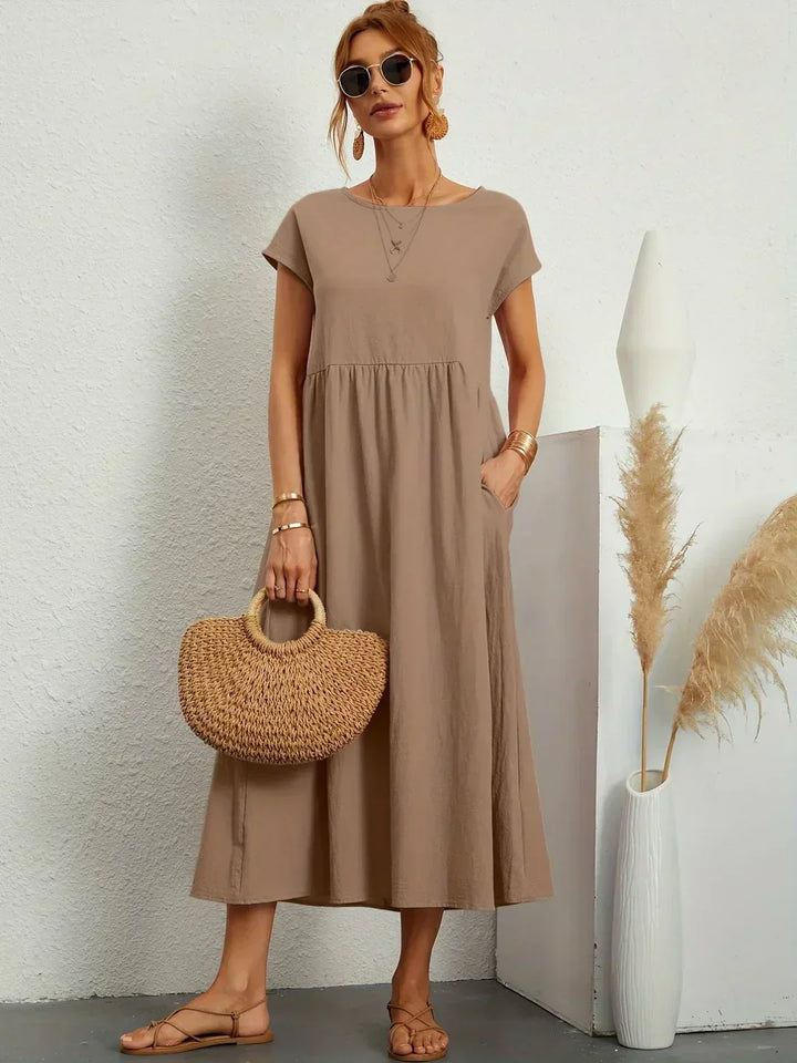 HEIKE | FLIESSENDES MIDIKLEID VON ZEITLOSER ELEGANZ
