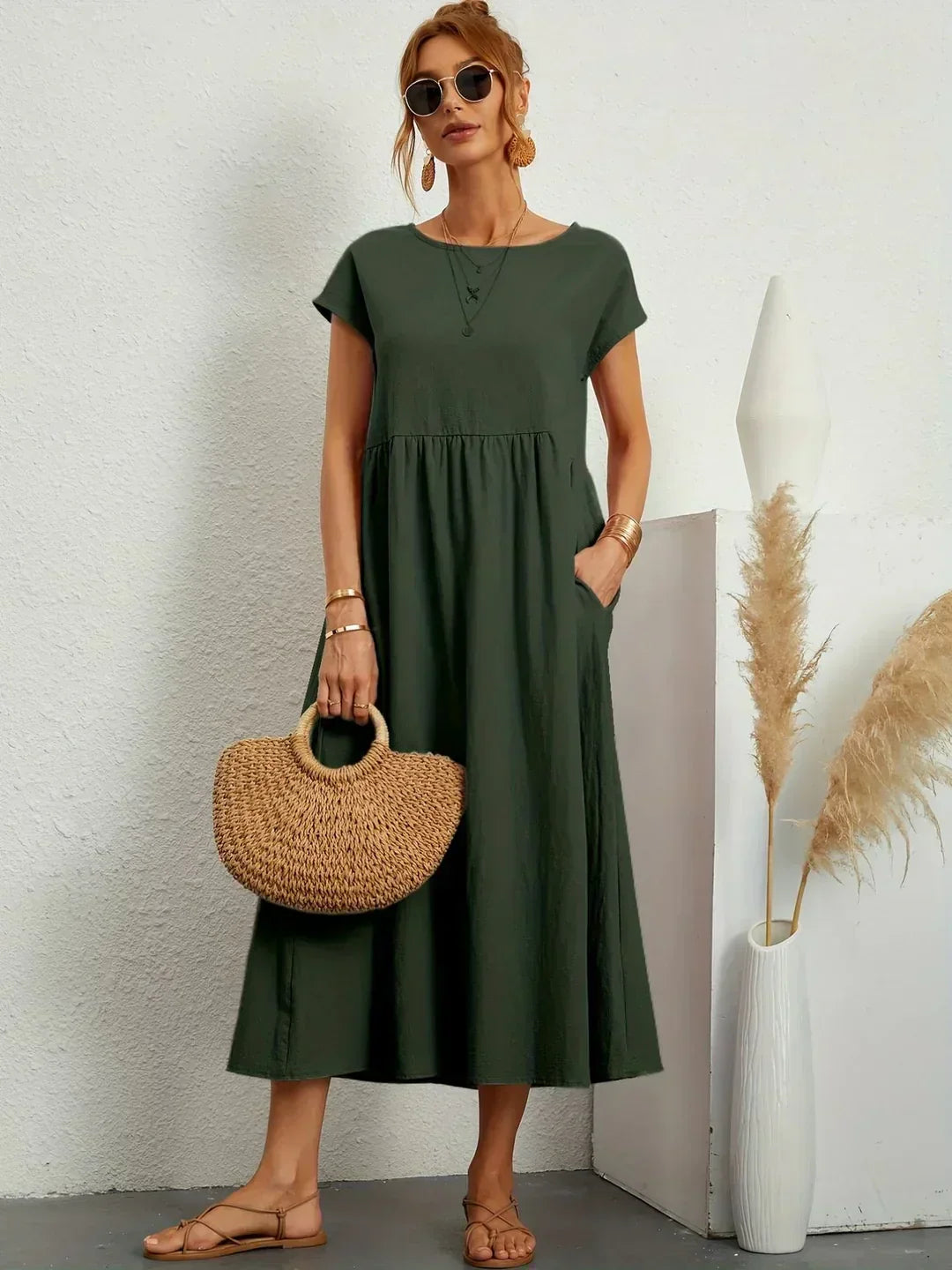 HEIKE | FLIESSENDES MIDIKLEID VON ZEITLOSER ELEGANZ
