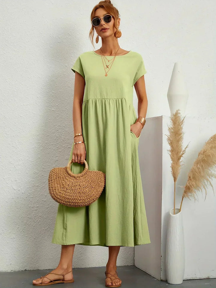 HEIKE | FLIESSENDES MIDIKLEID VON ZEITLOSER ELEGANZ