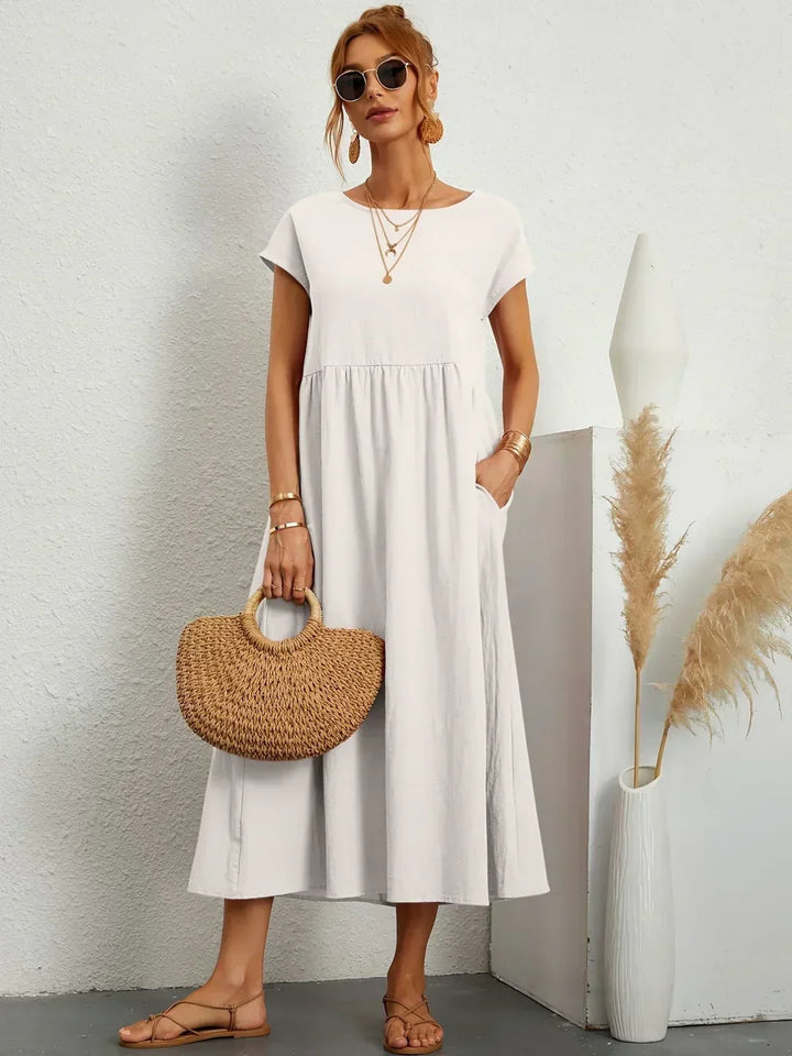 HEIKE | FLIESSENDES MIDIKLEID VON ZEITLOSER ELEGANZ