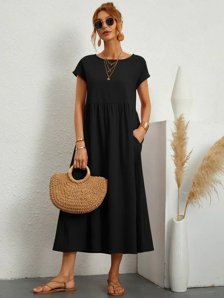 HEIKE | FLIESSENDES MIDIKLEID VON ZEITLOSER ELEGANZ