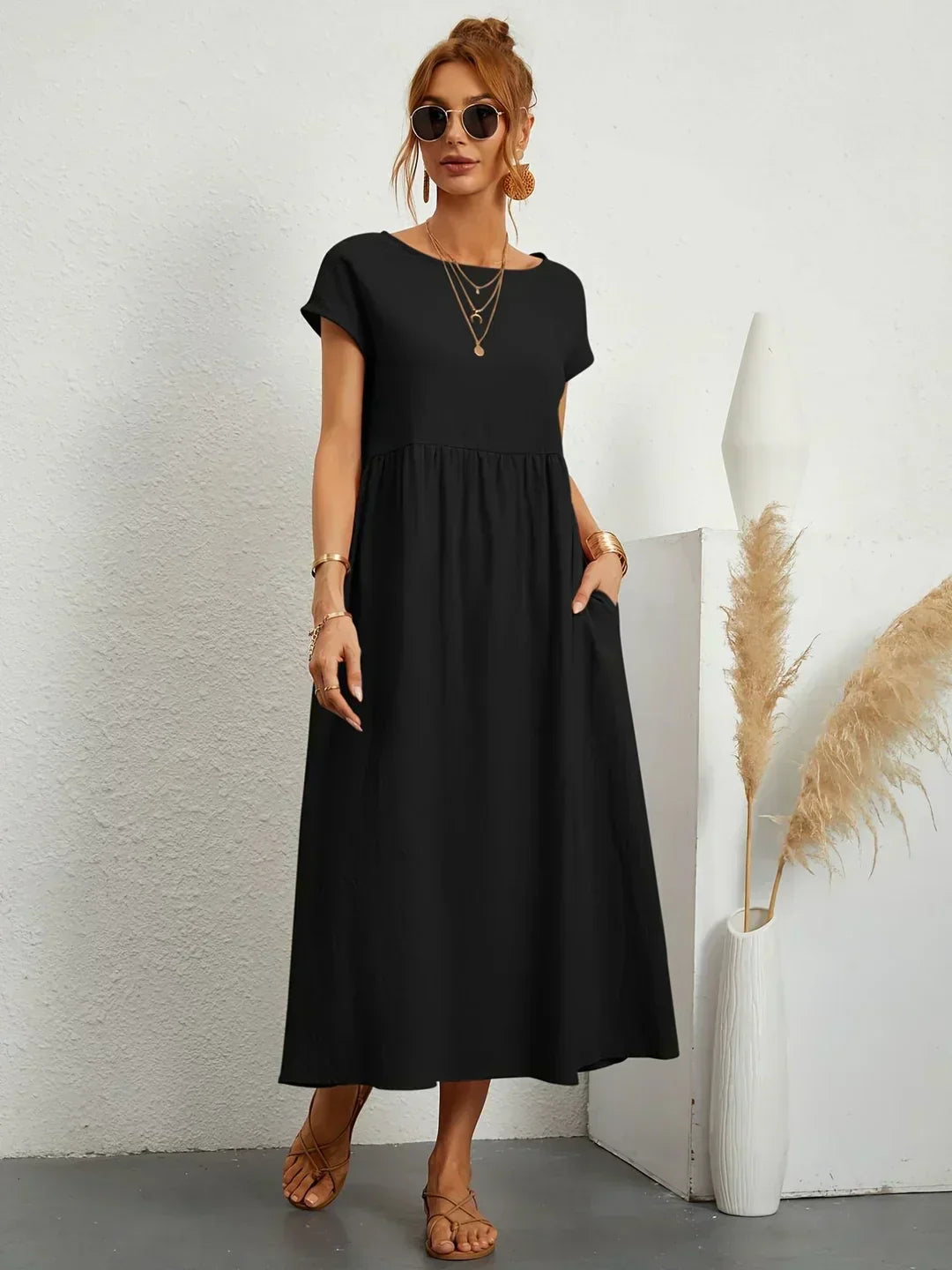 HEIKE | FLIESSENDES MIDIKLEID VON ZEITLOSER ELEGANZ