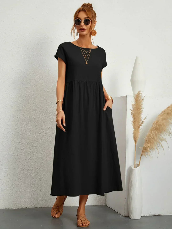 HEIKE | FLIESSENDES MIDIKLEID VON ZEITLOSER ELEGANZ