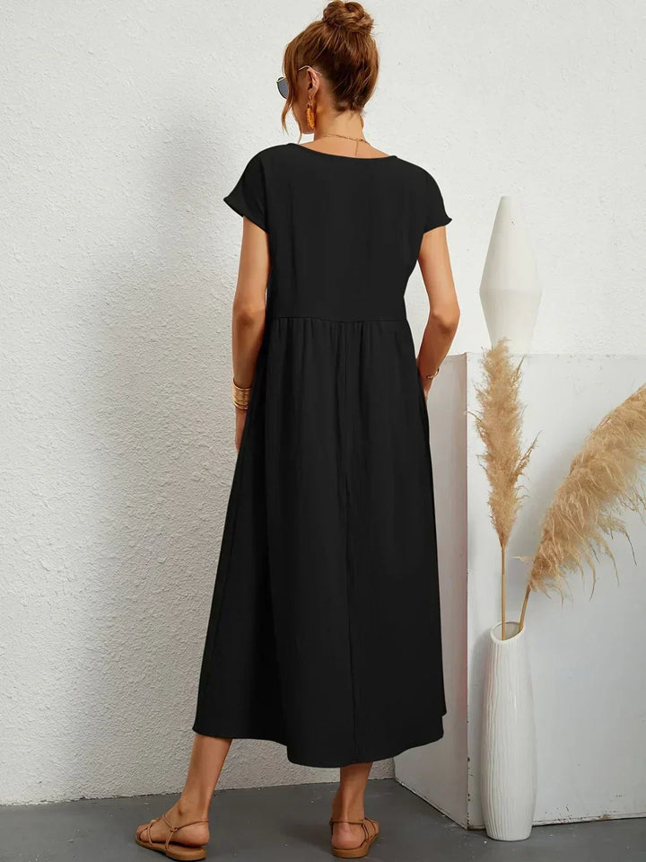 HEIKE | FLIESSENDES MIDIKLEID VON ZEITLOSER ELEGANZ