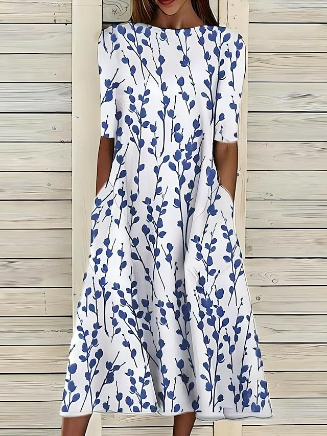 Selia | Lässiges Kleid mit Blumenmuster