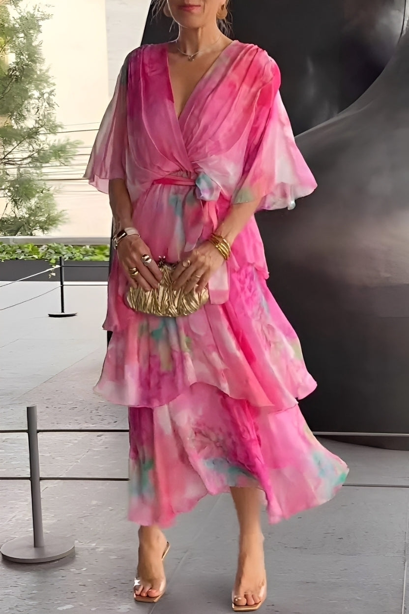Jane │ Fließendes Kleid mit V-Ausschnitt