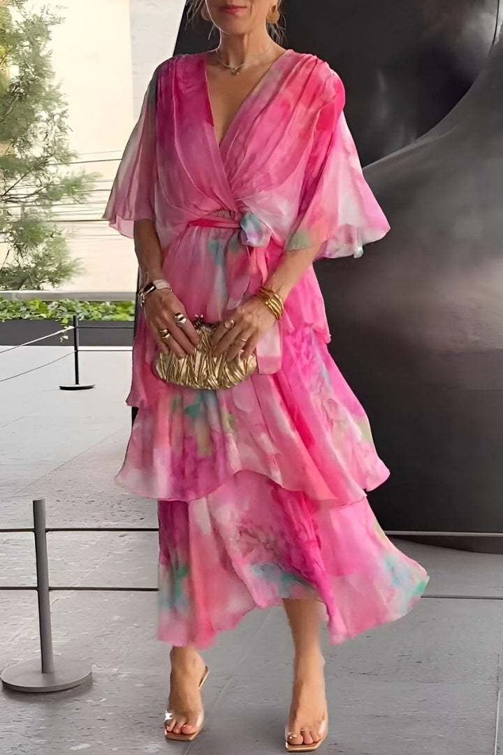 Jane │ Fließendes Kleid mit V-Ausschnitt