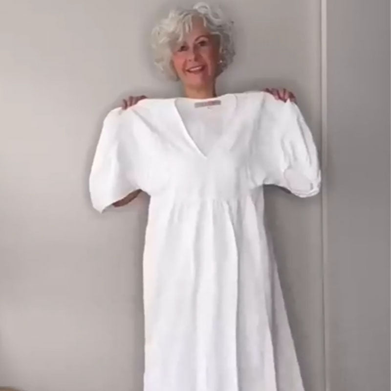 Wylla | Bequemes Schickes V-Ausschnitt Kleid