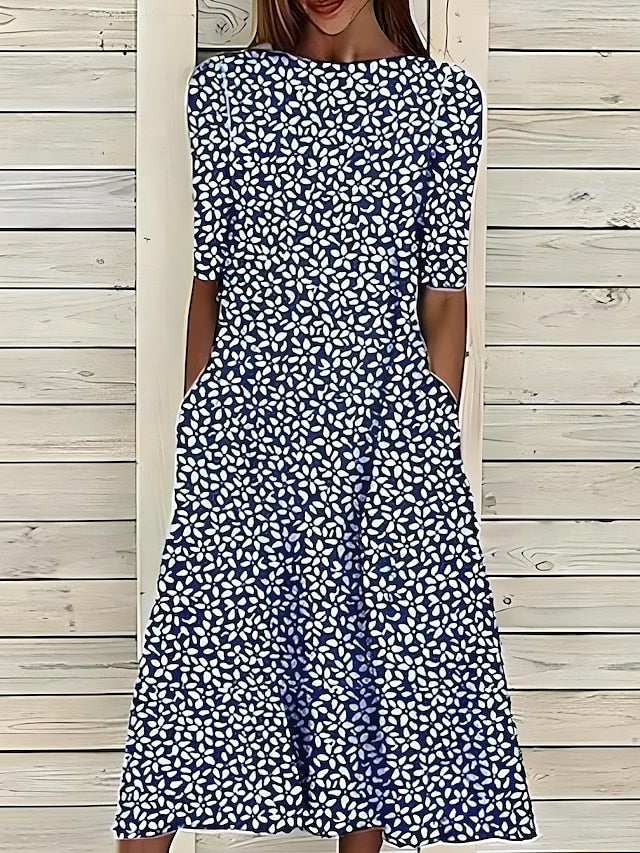Selia | Lässiges Kleid mit Blumenmuster